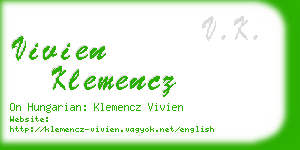 vivien klemencz business card